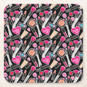 Neon Makeup Pattern Kartonnen Onderzetters (Voorkant)