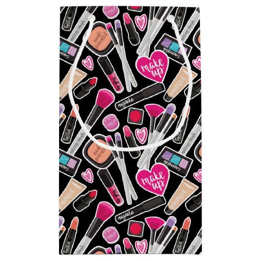 Neon Makeup Pattern Klein Cadeauzakje (Achterkant)