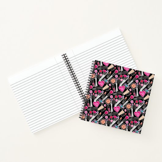 Neon Makeup Pattern Notitieboek (Binnen)