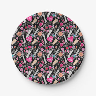 Neon Makeup Pattern Papieren Bordje