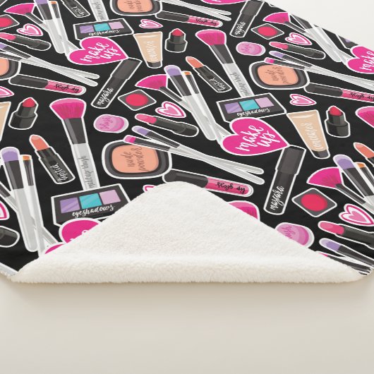 Neon Makeup Pattern Sherpa Deken (3/4)