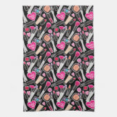 Neon Makeup Pattern Theedoek (Verticaal)