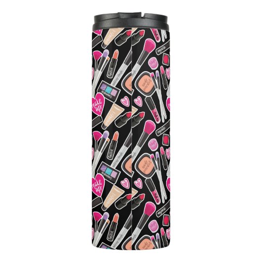 Neon Makeup Pattern Thermosbeker (Achterkant)