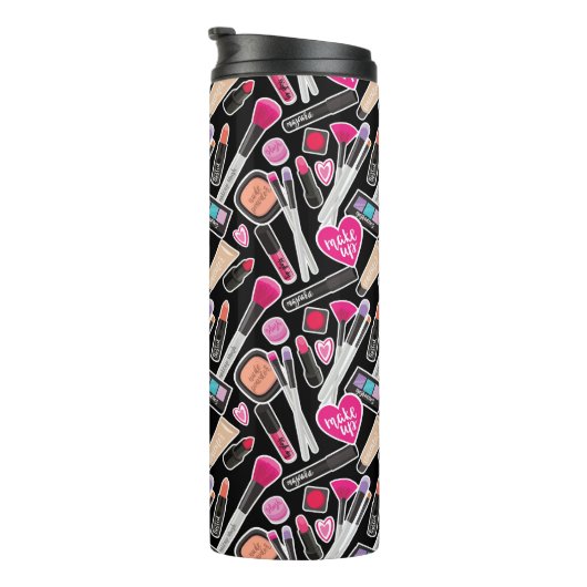 Neon Makeup Pattern Thermosbeker (Geroteerd rechts)