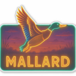 Neon Mallard Sticker