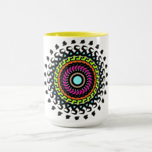 Neon Mandala Beker Mok (Midden)