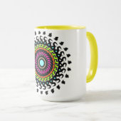 Neon Mandala Beker Mok (Voorkant rechts)