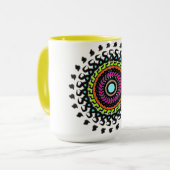 Neon Mandala Beker Mok (Voorkant links)