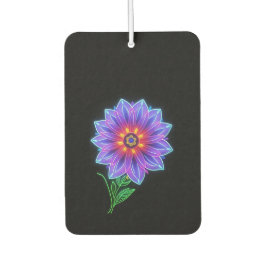 Neon mandala bloem op donkere achtergrond luchtverfrisser