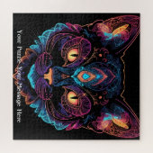 Neon Mandala Cat Legpuzzel (Horizontaal)