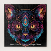 Neon Mandala Cat Legpuzzel (Verticaal)