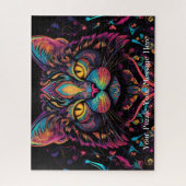 Neon Mandala Cat Legpuzzel (Verticaal)