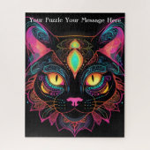 Neon Mandala Cat Legpuzzel (Verticaal)