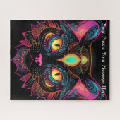 Neon Mandala Cat Legpuzzel (Horizontaal)