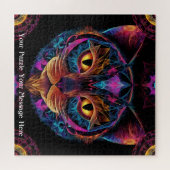 Neon Mandala Cat Legpuzzel (Horizontaal)