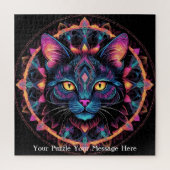 Neon Mandala Cat Legpuzzel (Verticaal)