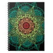 Neon Mandala Design Notitieboek (Voorkant)