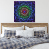 Neon Mandala Fractal Canvas Afdruk (Insitu (Slaapkamer))