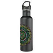Neon Mandala Gepersonaliseerd Waterfles (Voorkant)