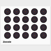 Neon Mandala Glow – Ethetisch patroon Ronde Sticker (Vel)