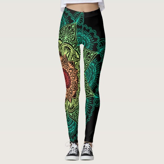 Neon Mandala Leggings (Voorkant)