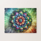 Neon Mandala Legpuzzel (Horizontaal)