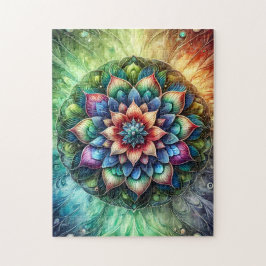 Neon Mandala Legpuzzel