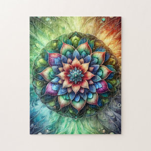 Neon Mandala Legpuzzel