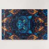 Neon Mandala Majesty Legpuzzel (Horizontaal)