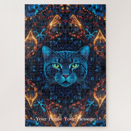 Neon Mandala Majesty Legpuzzel (Verticaal)