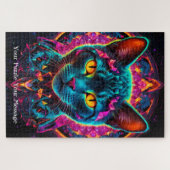 Neon Mandala Majesty Legpuzzel (Horizontaal)
