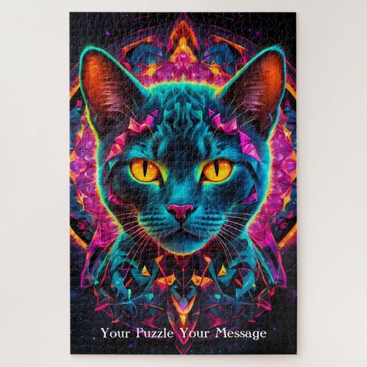 Neon Mandala Majesty Legpuzzel (Verticaal)