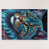 Neon Mandala Majesty Legpuzzel (Horizontaal)