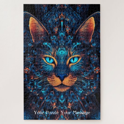 Neon Mandala Majesty Legpuzzel (Verticaal)