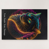 Neon Mandala Majesty Legpuzzel (Horizontaal)