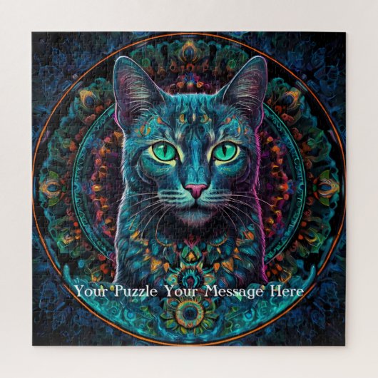 Neon Mandala Majesty Legpuzzel (Verticaal)