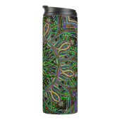 Neon Mandala Pattern Thermosbeker (Geroteerd rechts)