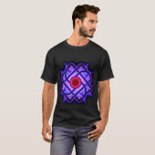 Neon Mandala T-shirt – Paarse Gloed (Voorkant volledig)