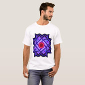 Neon Mandala T-shirt – Paarse Gloed (Voorkant volledig)