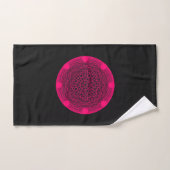 Neon Mandala zwarte handdoek –  (Handdoek)