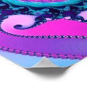 Neon Mandelbrot Fractaal Poster (Hoek)