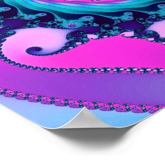 Neon Mandelbrot Fractal Poster (Hoek)