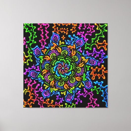 Neon Mandella Print (Voorkant)