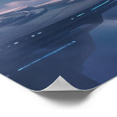 Neon Manta Rog Hemel Oceaan Poster (Hoek)