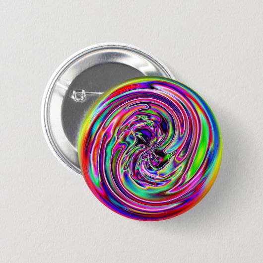 Neon Marble Ronde Button 5,7 Cm (Voorkant /achterkant)