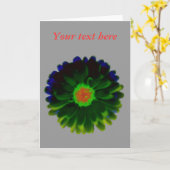 Neon Marigold Custom Wenskaart Kaart (Gele Bloem)