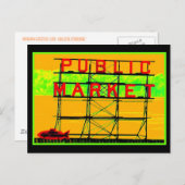 Neon Market Briefkaart (Voorkant / Achterkant)