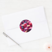 Neon marmeren kubus ronde sticker (Envelop)