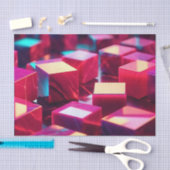 Neon marmeren kubus tissuepapier (Craft)