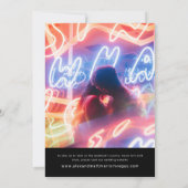 Neon Marquee tekent Las Vegas Save the Date Kaart (Achterkant)